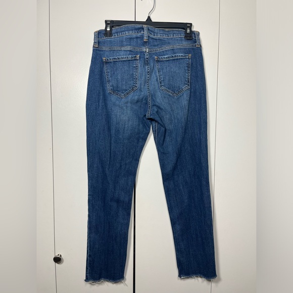 Old Navy Boyfriend Distressed Jeans Raw hem Size 2 - Picture 2 of 5